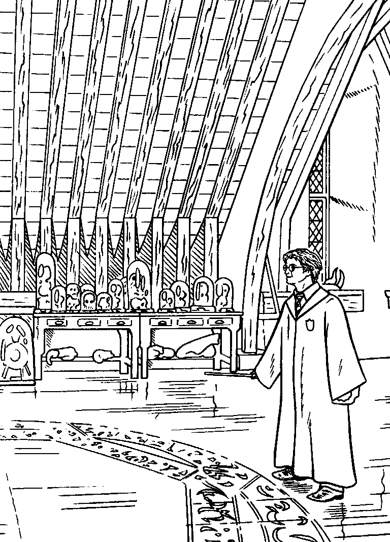 Plansa de colorat cu Harry Potter 104 7